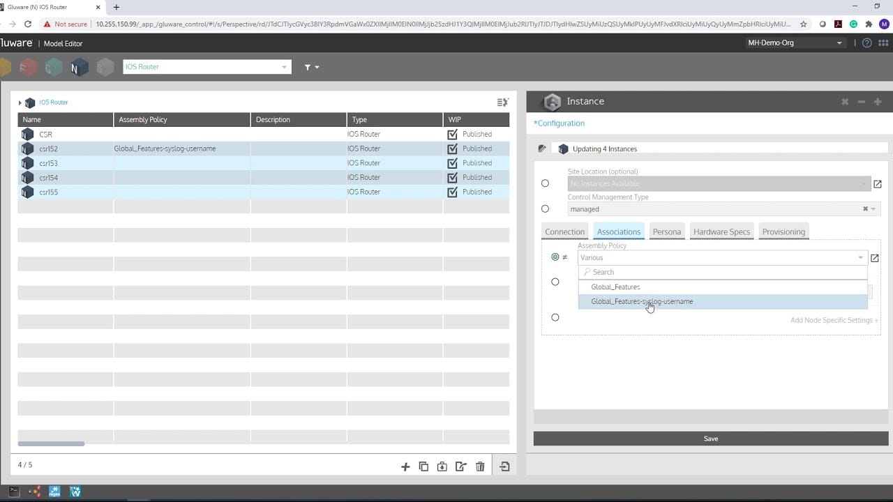 Gluware 4.0 Syslog Integration Highlight