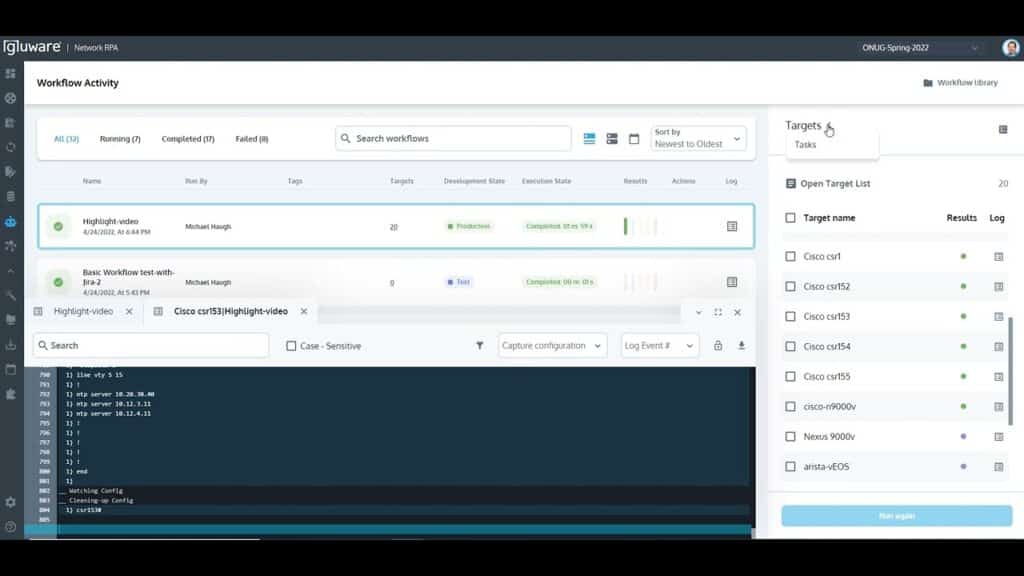 Gluware Network RPA Basic Demo