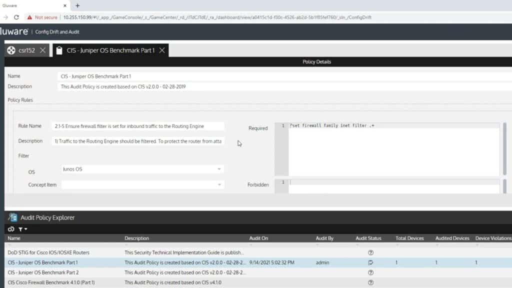 Gluware Config Drift and Audit Highlight Video